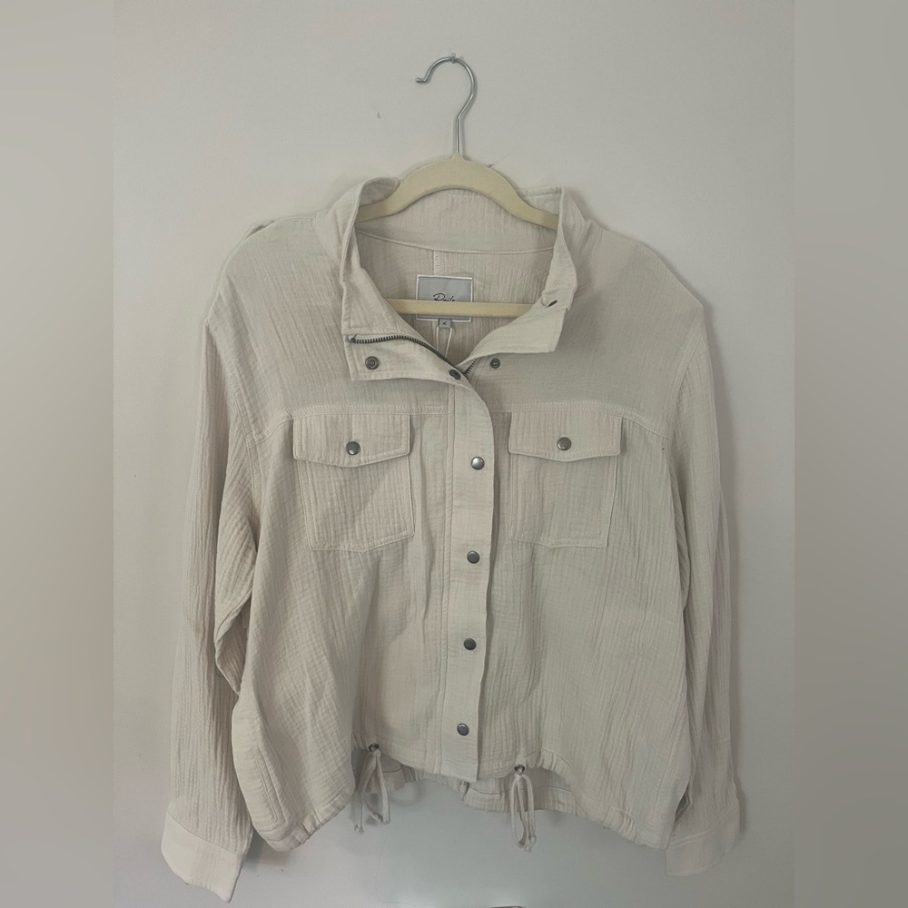 Rails Collins Snap-Front Utility Jacket In Oat